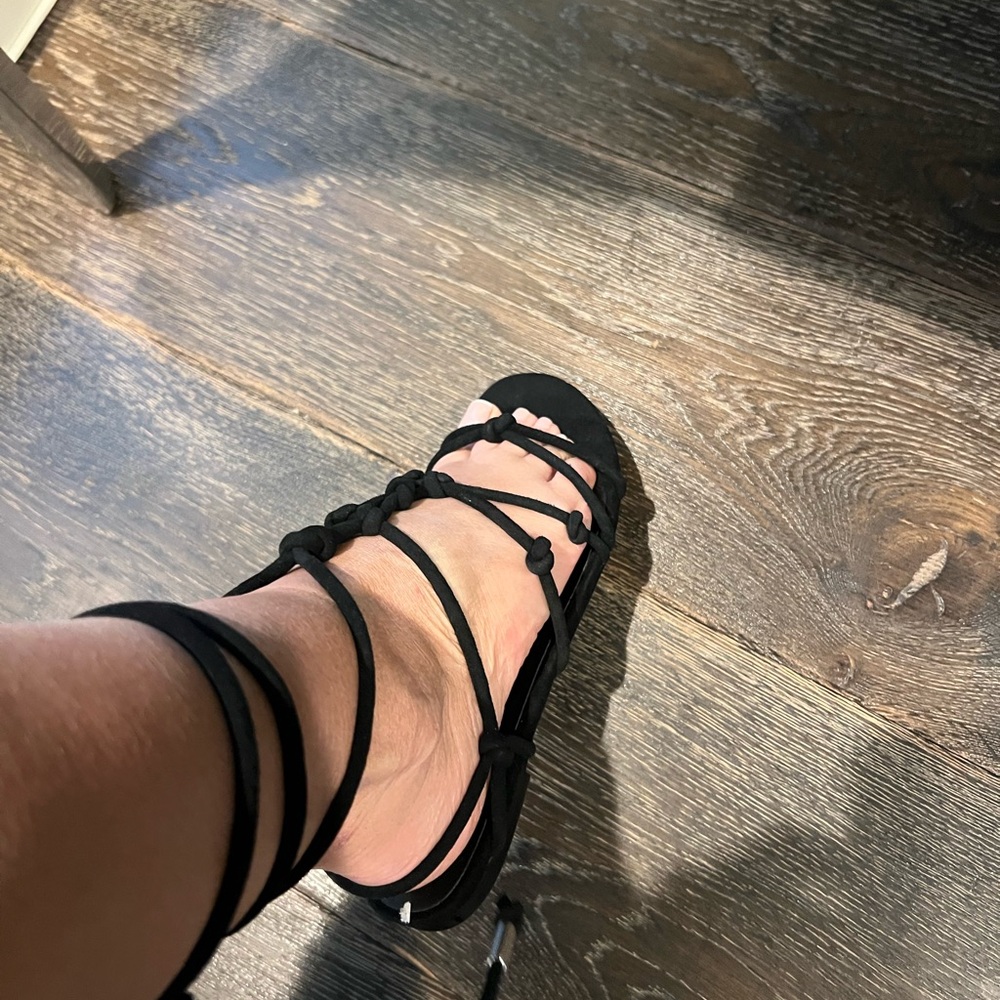 Elegant Black Strappy Sandals